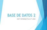 BASE DE DATOS 2 - rafaelmour.files.wordpress.com · Rol del Administrador de Base de Datos Funciones del DBA Tipos de SGDB. Ventajas y desventajas entre varios SGBD. Manejo de la