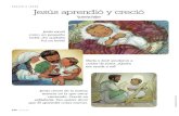 SEGUIR A JESÚS Jesús aprendió y creció · Jesús nació como un pequeño bebé. ¡Yo también fui un bebé! María y José ayudaron a cuidar de Jesús. ¿Quién me ayuda a mí?