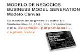 MODELO DE NEGOCIOS BUSINESS MODEL GENERATION Modelo Canvas · Los elementos del modelo de negocio dan como resultado la estructura de costos. Propuesta de valor . Trata de resolver