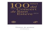Dossier Concert de Sant Esteve - Orfeó Català · 2019. 2. 7. · 26 de desembre de 201326 de desembre de 2013 4. El Palau es ve4. El Palau es vesteix de Sant Estevesteix de Sant