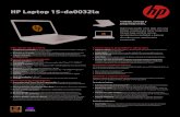 HP Laptop 15-da0032laimg.cartimex.com/v2/pdf/15-da0032la.pdf · HP Laptop 15-da0032la (2b) La tecnología de múltiples núcleos está diseñada para mejorar el rendimiento de ciertos