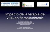 Impacto de la terapia de VHB en fibrosis/cirrosis · Impacto del tratamiento en FIBROSIS/CIRROSIS. Tenofovir a largo plazo Open-label de tenofovir con 7 años de seguimiento posterior