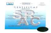 Certificare SRAC 2012...ISO 9001 : 2008 Nr. Certificat (Certificate Registration No) 1772 / 3 Data initialä a certificärii (Initial certification date) : 26 martie 2004 Data reéertificärii