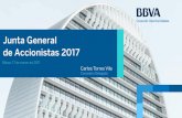 Junta General de Accionistas 2017 - BBVA · 2017. 11. 27. · Valores y comportamientos. JGA / 22 Exitoso desarrollo de nuestra estrategia 3 Nuevos modelos de negocio Nuevos ﬂujos