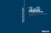 TARIFA PRECIOS - Saneamientos San Ignacio · 2014. 1. 4. · 187 Espejos de aumento 188 Placa anti-vaho 189 Iluminación 252 Accesorios ... 245 Sets y kits de ducha ... Mamparas Mamparas