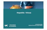 Hepatitis Víricas - unican.es€¦ · Hepatitis B: prevención secundaria Situación del paciente fuente Situación del accidentado IGHB (1 dosis) + vacuna Vacuna Vacuna Nada Nada