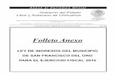 1214 SAN FRANCISCO DEL ORO LI 2016 - Chihuahuaihacienda.chihuahua.gob.mx/.../2016/leyes/59sanfcooro16.pdfsostenimiento de la Universidad Autónoma de Chihuahua y de la Universidad