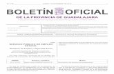 N.º 148 LUNES, 10 DICIEMBRE DE 2012 1 BOLETÍN OFICIAL · Periférico de la Consejería de Fomento en Guada-lajara. Información Pública de Autorización Admi-nistrativa, Aprobación