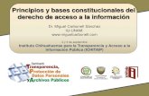 Principios y bases constitucionales del derecho de …...Principios y bases constitucionales del derecho de acceso a la información Transparencia como dimensión de la rendición