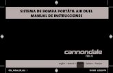 sistema de bomba portátil air duel manual de instrucciones€¦ · 7 funcionamiento del air duel inflar en el modo cámara o amortiguador con el air duel: español english / deutsch