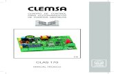 CLAS 170 - CLEMSA | Telemandos y automatismos para puertas · y 10 seg.) Tiempo de pausa Programable (de 0 a 9 min. 50 seg.) Fuerza motor Programable en 50 niveles Entradas en conector