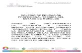 COLEGIO DE EDUCACIÓN PROFESIONAL TÉCNICA DEL ESTADO … CONCURS… · Colegio de Educación Profesional Técnica del Estado de Morelos. 1.2. En adición a las definiciones contenidas