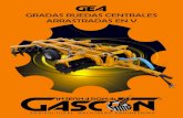 GEA - Gradas de discos de ruedas centrales en V Gascón ...€¦ · Las gradas de discos ejercen un laboreo superficial gracias a los discos que se clavan en el suelo con una pro-