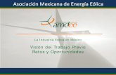 Visión del Trabajo Previo Retos y Oportunidades · La Industria Eólica en México . Visión del Trabajo Previo Retos y Oportunidades . Asociación Mexicana de Energía Eólica,
