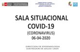SALA SITUACIONAL COVID 2019 (CORONAVIRUS) · 2020. 4. 7. · sala situacional covid-19 (coronavirus) 06-04-2020 gobierno regional cajamarca direccion regional de salud cajamarca sub