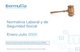 Normativa Laboral y de Seguridad Social Enero-Julio 2020 · 2020. 8. 17. · Enero-Julio 2020 INCLUYE ACCESO DIRECTO A LA RECOPILACIÓN ESPECIAL DE NORMATIVA ESTATAL Y AUTONÓMICA