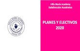 PLANES Y ELECTIVOS 2020 - Villa Maria€¦ · Electivo académico 2 horas Electivo complementario 2 horas TOTAL 14 horas . PLAN FÍSICO NÚMERO DE HORAS Matemática diferenciada 4