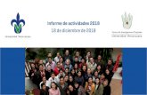 Informe de actividades 2018 - Universidad Veracruzana · Informe de actividades 2018 Ecología, Biodiversidad y Conservación en el Trópico Alternativas Bioproductivas Sostenibles