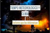 TIEMPO METEOROLOGICO Y CLIMA - WordPress.com · Tiempo Atmosférico y Clima •Tiempo Atmosférico •Clima Estado de la atmosfera: •En un momento determinado. •En un lugar determinado.
