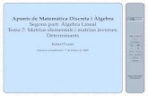 Apunts de Matemàtica Discreta i Àlgebra Segona part ...rfuster/docencia/mda/.../07matriusscr.pdf · Pàg. 6 de 54 Inici Contingut JJ II J I ←- ,→ Pant. sencera Cerca Tancar