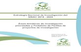 Estrategia Nacional de Investigación del SINAC 2014 - 2024 ...reas-tem... · Investigación del SINAC 2014 – 2024: Áreas temáticas priorizadas y Portafolio de Perfiles de proyectos