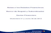 Notas a los Estados Financieros Banco de Bogotá y Subordinadas …€¦ · Notas a los Estados Financieros Sector Financiero Banco de Bogotá y Subordinadas Diciembre 31 y Junio