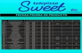 FECHAS PRUEBA DE PRODUCTO - Telepizza€¦ · FECHAS PRUEBA DE PRODUCTO Telepizza Sweet con CAJA ROJA (chocolate con leche Nestlé (con galleta y avellana), salsa de chocolate y salsa