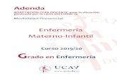Enfermería Materno-Infantil - UCAVILA · 2020. 6. 25. · Materno-Infantil Curso 2019/20 G rado en Enfermería Adenda . ... CIENCIAS DE LA ENFERMERIA . Materia: ... para poder realizar