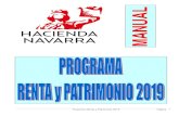 Programa Renta y Patrimonio 2019 Página 2 - Navarra...Programa Renta y Patrimonio 2019 Página 8 Modelo 190- Rendimientos de trabajo, de determinadas actividades empresariales y profesionales,