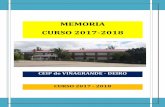 MEMORIA DO CURSO ESCOLAR 2017-2018...MEMORIA DO CURSO ESCOLAR 2017-2018 CEIP DE VIÑAGRANDE DEIRO 3 1. INTRODUCIÓN O CEIP de Viñagrande Deiro funcionou este curso con 17 profesores
