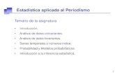 Estadística aplicada al Periodismohalweb.uc3m.es/esp/Personal/personas/amalonso/esp/EAPtema2(2010)p2.pdf · ¿Para qué nos sirve con una única base de datos? EJERCICIO 1: Analizamos