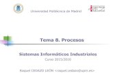 Tema 8. Procesos - UPM€¦ · 3 Índice Concepto de proceso Multitarea Implementación de procesos Operaciones sobre los procesos: vida de un proceso Servicios UNIX de gestión de