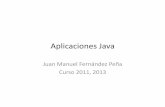 Aplicaciones Java - Universidad Veracruzana · 2013. 3. 22. · sencilla, se absorben en eventos de interfaces . Aplicaciones gráficas en Java •Se usa una clase que contiene una