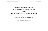 PROYECTO CURRICULAR DE BACHILLERATO · 2019. 2. 27. · Proyecto Curricular Bachillerato I.E.S. Cabañas 58 realizará entre la tercera y cuarta semana de junio, si bien el Consejo