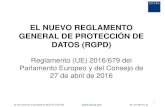 EL NUEVO REGLAMENTO GENERAL DE …RGPD El Reglamento (UE) 2016/679 del Parlamento Europeo y del Consejo, de 27 de abril de 2016, relativo a la protección de las personas físicas