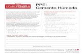 CHARLA PPE: INFORMATIVA Cemento HúmedoINFORMATIVA CHARLA Gracias a la Sociedad Americana de Ingenieros en Seguridad por su apoyo y contribución en la traducción al español de las