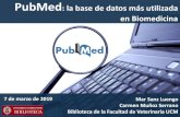 PubMed - UCM · 2019. 3. 7. · PubMed: la base de datos más utilizada en Biomedicina ... aves de presa. Realiza la misma búsqueda utilizando los MeSH. Crea una alerta para recibir