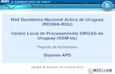 Red Geodésica Nacional Activa de Uruguay (REGNA-ROU ...€¦ · Semana GPS . Puntualidad de entrega de los procesos . Puntualidad de entrega de procesos 0 5 10 15 20. 1640 1642 1644