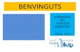 BENVINGUTSBENVINGUTS JORNADES DE PORTES OBERTES Febrer 2015 . PRIMÀRIA (6-12) INFANTIL (3-6) PLURALISME Tolerància i respecte a la diversitat PLURILINGÜISME Compromís amb la llengua