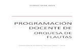 PROGRAMACIÓN DOCENTE DE · 2018. 11. 1. · Conservatorio de Música “Narciso Yepes” Programación Docente de Orquesta de Flautas Curso 2018-2019 4 I. RELACIÓN DE PROFESORES