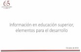 Información en educación superior, elementos para el ...dsia.uv.mx/Cuestionario911/Material_apoyo/Informacion...Sistemas de Información Institucional (SII) - 1 •Del total de IES