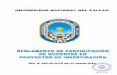 UNIVERSIDAD NACIONAL DEL CALLAO · 2019. 7. 5. · Provincia Constitucional del Callao) cuyos fondos son gestionados a través del CONCYTEC ARTÍCULO 9°. Los proyectos de investigación