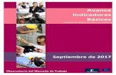 Avance Indicadores Básicos - Castilla-La Manchaempleoyformacion.jccm.es/fileadmin/user_upload/...Avance de Indicadores Básicos del Mercado de Trabajo CLM Septiembre de 2017 1. Paro