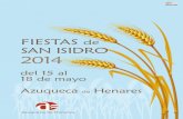 FIESTAS SAN ISIDRO 2014 - Azuqueca · 2015. 2. 12. · La Paloma y La Paz, junto al Club Deportivo Pablo Armenteros, en colaboración con el Ayuntamiento de Azuqueca de Henares. 11:00