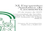 XI Encuentro Andaluz de Geometr´ıagigda.ugr.es/.../xi_encuentro_andaluz_de_geometria.pdf · 2015. 5. 13. · res, Pure and Applied Differential Geometry: in Memory of Franki Dillen,