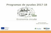 Programas de ayudas 2017-18 - SPRI TALDEA · Programas de ayudas 2017-18 Ignacio Quintana Bilbao, 18 diciembre 2017 Economía circular. 2 FUENTE LÍNEA Convocatoria 2017 Próxima