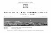 AVISOS A LOS NAVEGANTES · 2019. 12. 6. · Ed. 2013 Lista de Faros y Señales Náuticas de la Costa del Perú FUENTE: Dirección de Hidrografía y Navegación FE DE ERRATAS.- Aviso