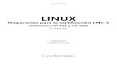 LINUX · LINUX Preparación para la certificación LPIC-1 (exámenes LPI 101 y LPI 102) 4ª edición Colección Certificaciones Contenido Ediciones ENI