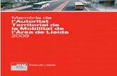 Memòria de l’Autoritat Territorial de la Mobilitat de l ... - ATM Àrea … · 2011. 1. 4. · Capítol 2 - Actuacions i activitats realitzades 2.1 Planificació de la mobilitat