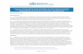 Proyecto: Desarrollo de metas mundiales de desempeño de ......Septiembre de 2016 OctubreDistribución del documento de debate de la OMS (anteproyecto) de 2016 Cinco sesiones oficiosas